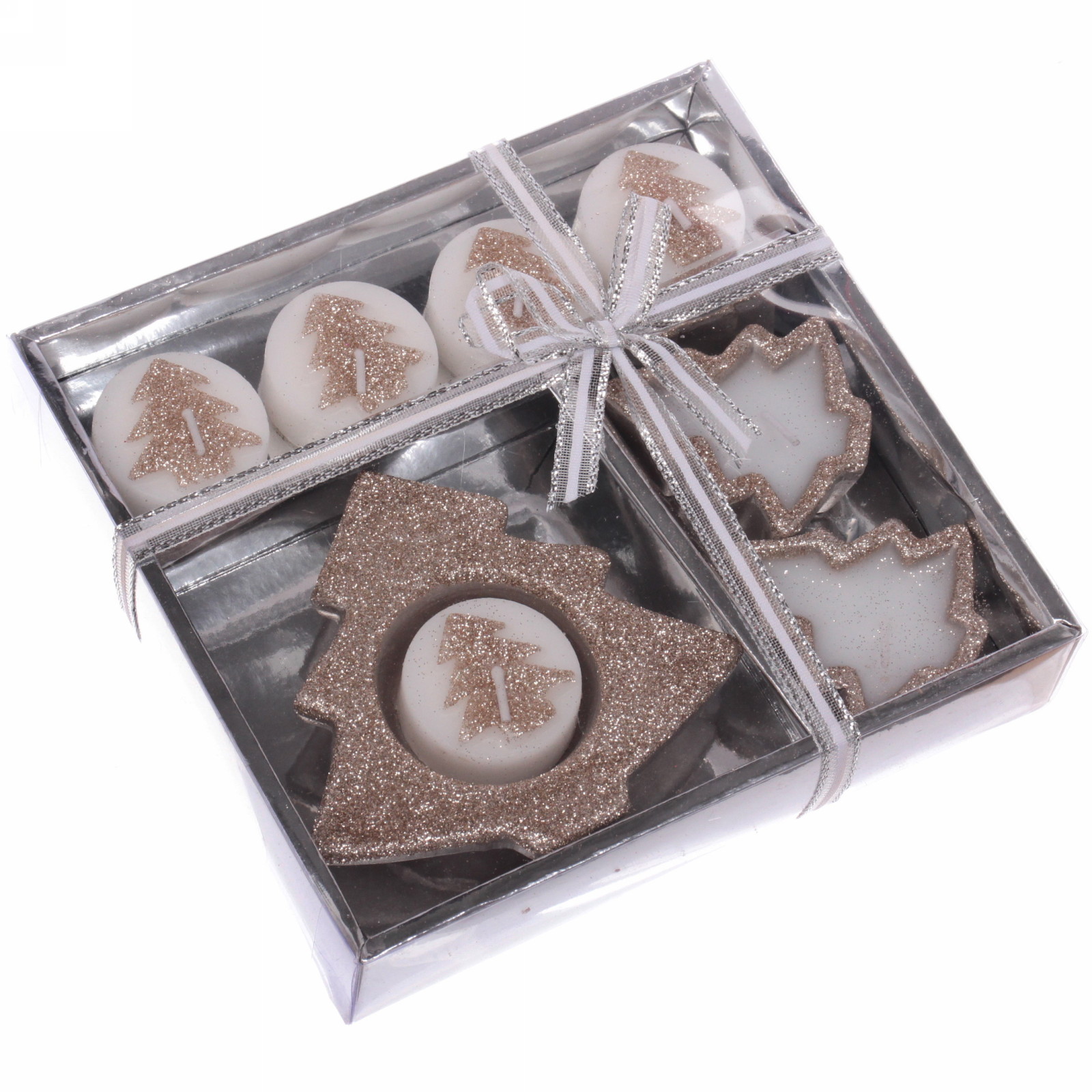 Набор свечей "Ёлочки" 16,5х15,5х3 см, шампань