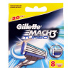 Кассеты сменные Gillette Mach3 ТУРБО(Жилет МАК) для Бритвы (Оригинал) (8шт)