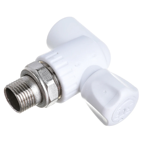 ППРС, полипропилен, Кран для радиаторов угловой 20 1/2 ГОСТ, Россия, 1/10/90