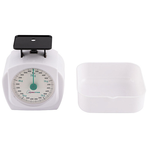Весы кухонные механические HOMESTAR HS-3005М, 5 кг, белый
