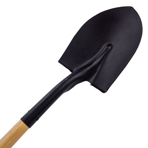 Лопата для сыпучих грузов толщина полотна 1,5 мм с деревянным черенком и пластиковой ручкой SPETSTEXNIK, 1/5