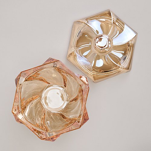 БЛЮДО С КРЫШКОЙ "BOHEMA" AMBER ДИАМЕТР=11,5 СМ ВЫСОТА=11,5 СМ