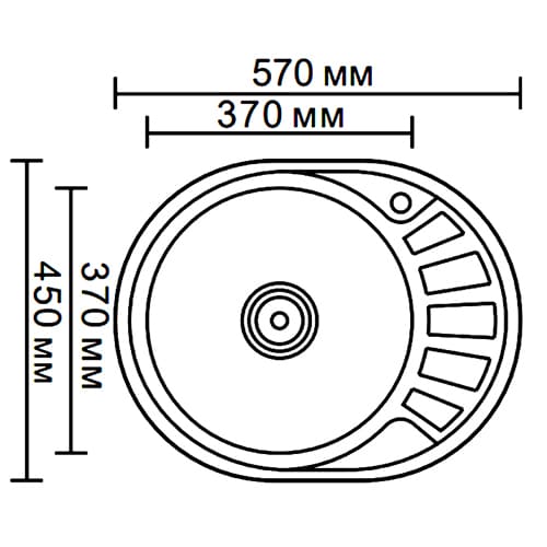 Мойка из нержавеющей стали врезная 45x57 см Ledeme L65745-6L