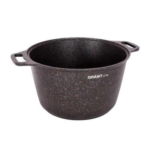 Кастрюля Kukmara 8 л со стеклянной крышкой, антипригарное покрытие "Granit ultra", blue