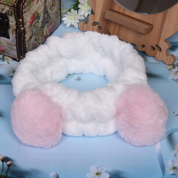 Повязка на голову "Кокетка - Шарики", цвет розовый, голубой, серый и пудровый, 20*6см (упаковка белый ZIP пакет)