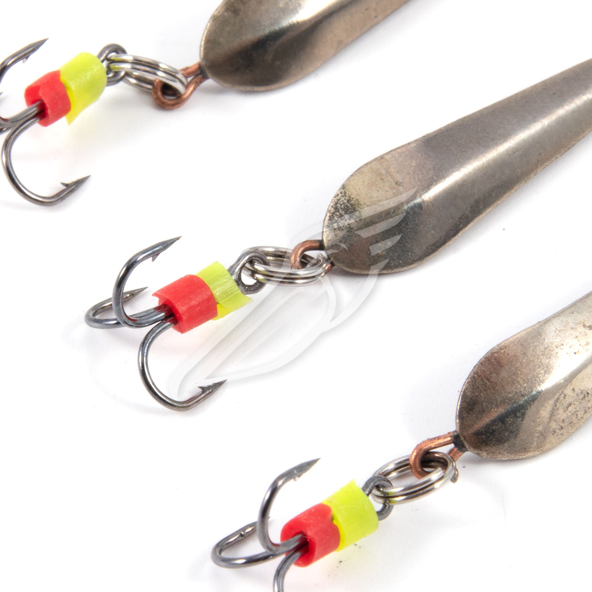 Блесна вертикальная "Яман" Клопик с тройником ,размер 25 мм, вес 1,7 г, цвет никель (уп.3 шт.)/150/