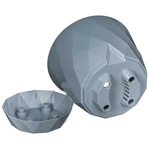 Горшок для цветов Laurel, 145 мм, 1.3 л, с поддоном, серый