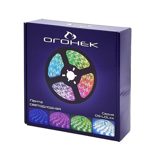Набор LED лента RGB Огонек OG-LDL03, 10 м, IP20, блок, пульт
