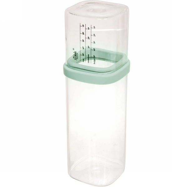 Банка для продуктов стеклянная 800мл "O'lala" с мерный стаканом