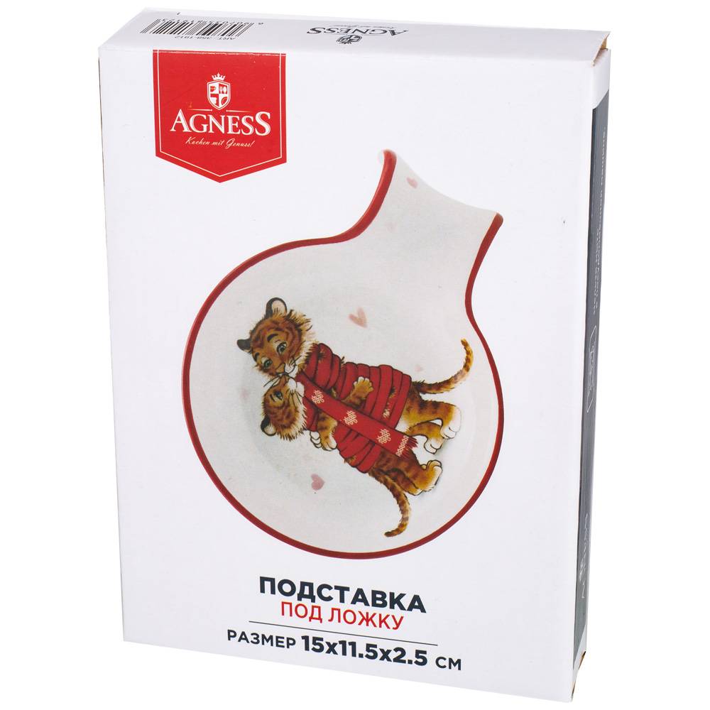 ПОДСТАВКА ПОД ЛОЖКУ, ТИГРИНЫЕ ИСТОРИИ, 15*11, 5*2, 5 СМ, КОР=48ШТ.