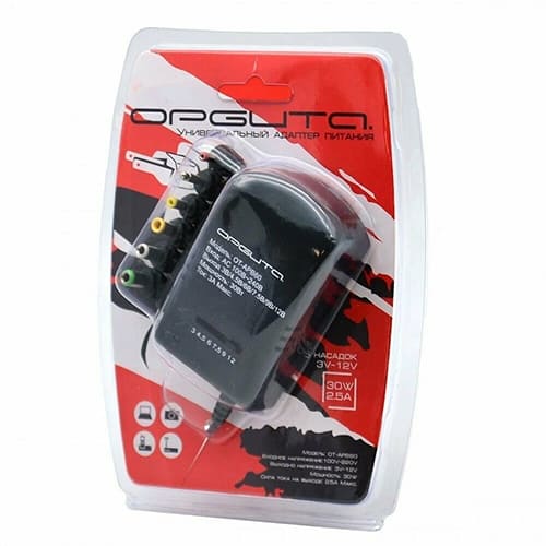 Адаптер питания Орбита OT-APB60, 30 Вт, 6 разъёмов