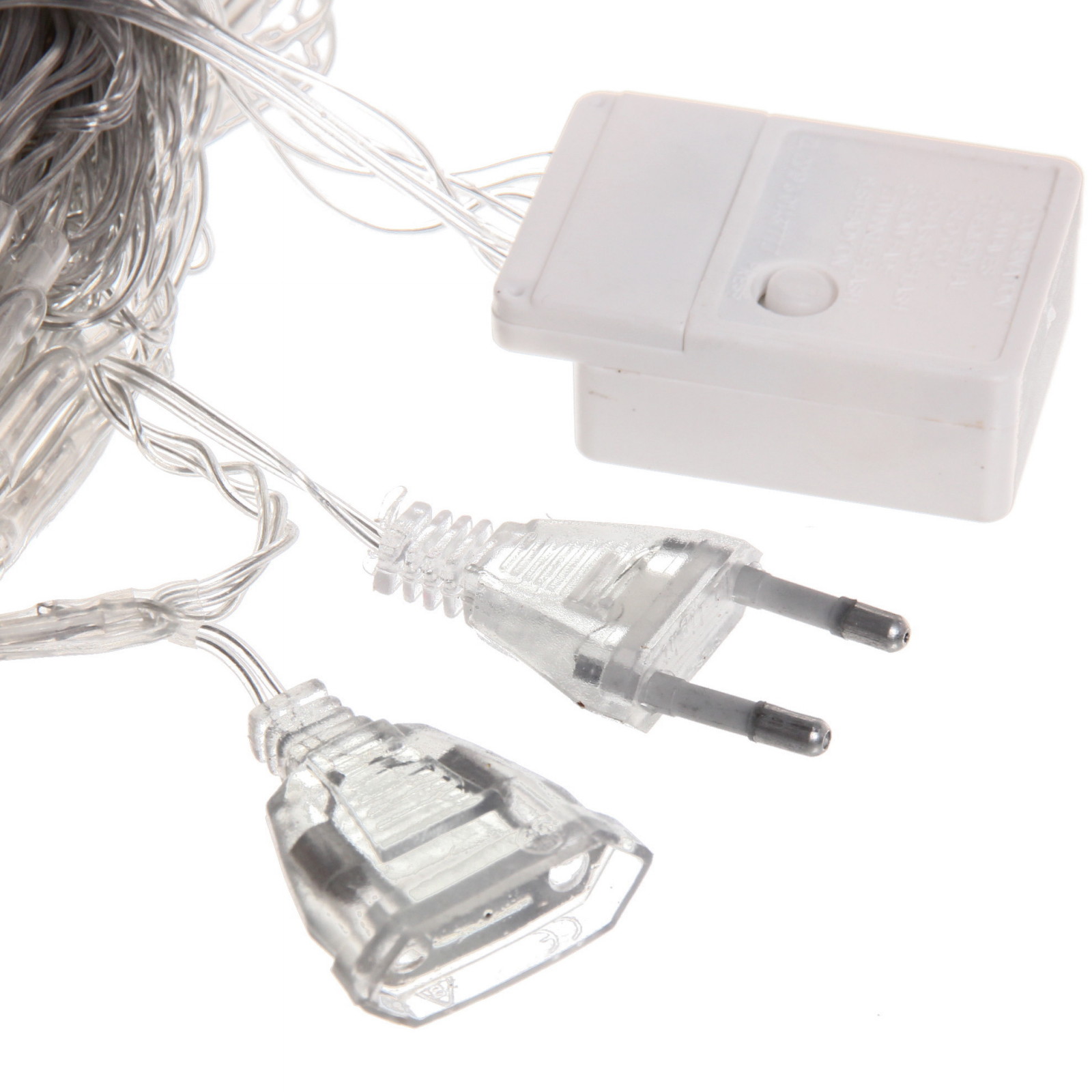 Гирлянда для дома СЕТКА ш2,0* в1,5м 144 лампы LED, прозр.пров.,8 реж, IP-20, Синий (возможность соединения)