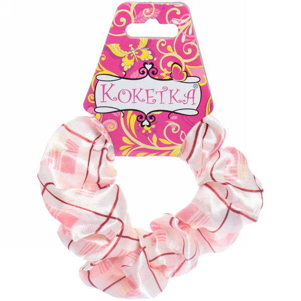 Резинка для волос "Collection School", принт клетка, микс 6 цветов, d-10см