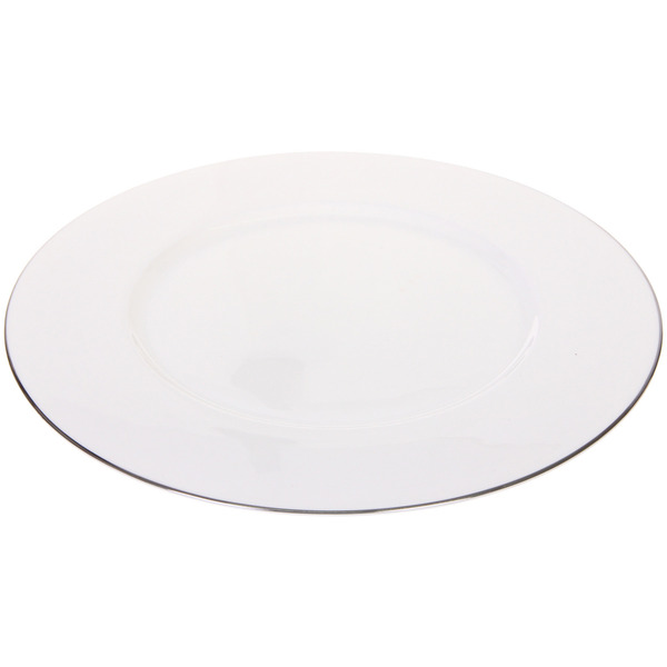 Тарелка фарфоровая "White magic Silver" 31см