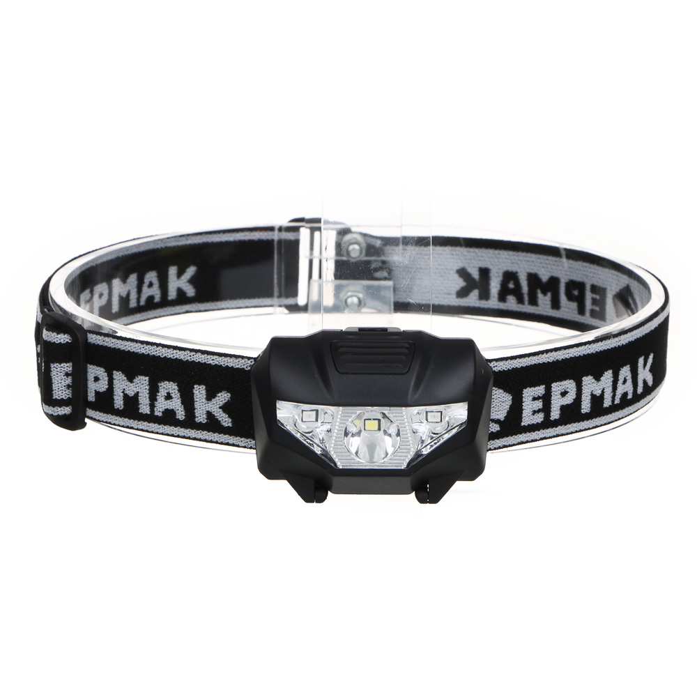 ЕРМАК Фонарь налобный, 2 LED+COB, 3 режима, 3хААА, 6х4,6х3,5см