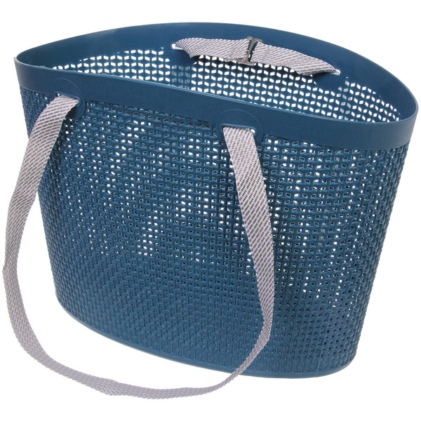 Корзинка для хранения с ручками "ЛИБЕРТИ", цвет серо-голубой, 41*21*28,5см (лейбл)