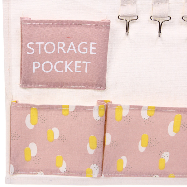 Карман настенный подвесной 3 отделения "ИДЕЯДОМА", принт пудровый, 30*34см (лейбл Селфи)