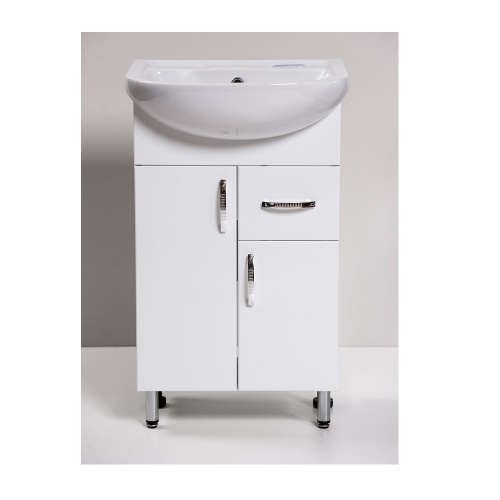 Тумба+Раковина Ладога 500 бел.с 1 ящиком справа (выс820*шир500*глуб280) (1/1)