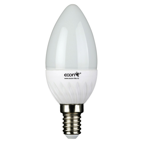 Лампочка светодиодная E27 8Вт 4200К ECON LED В35  свеча