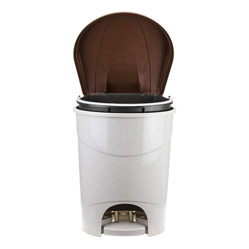 Контейнер для мусора 19 л, беж. мрамор, 1/4