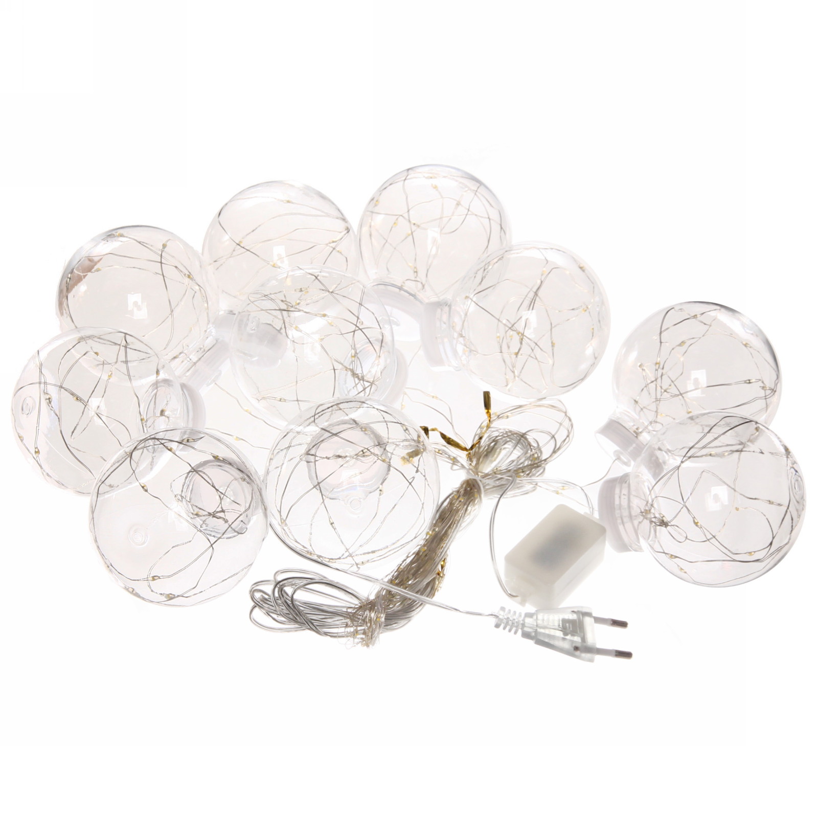 Гирлянда для дома БАХРОМА "Шар" ш2,5 м* в0,5/0,8м 200 ламп LED, d-8 см, 1 реж, IP-20, Теплый белый