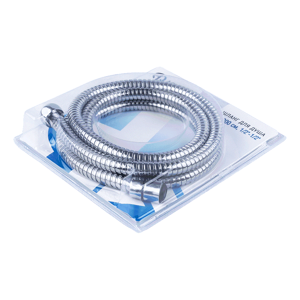 Шланг для душа конус имп (1/2") - имп (1/2") 1,75 м в блистере AQUALINE 05091
