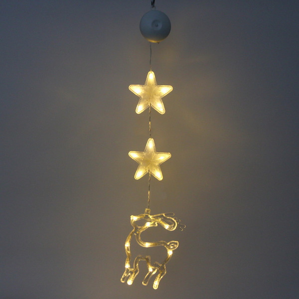 Фигура светодиодная "Олень" 11.5*17 см (батарейки 3 ААА), 1 реж, Теплый белый