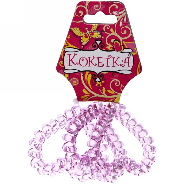 Резинки для волос силиконовые 3шт "Your Style - Сердечко", прозрачные, цвет в ассортименте, 6*5см