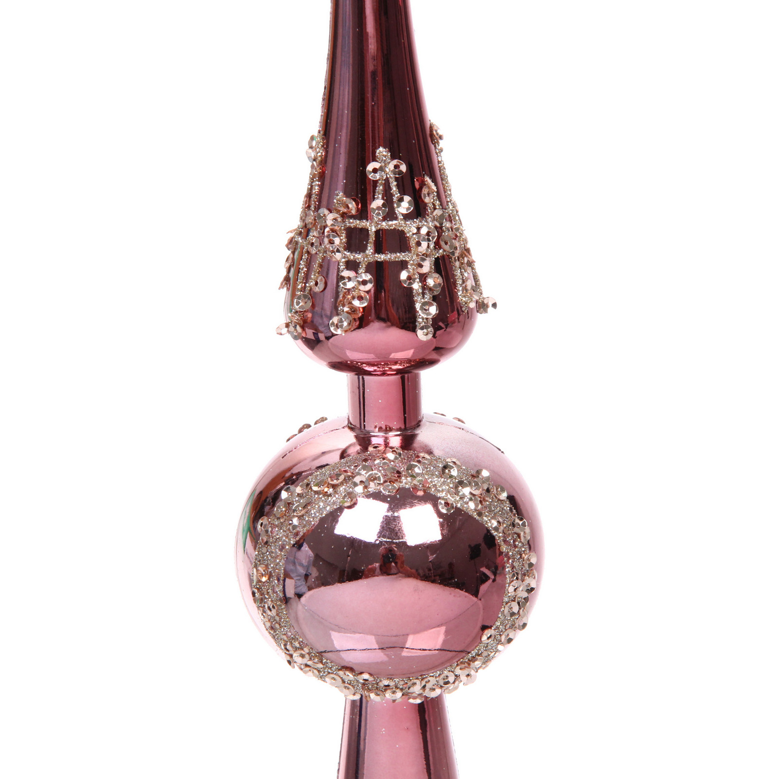 Верхушка на ёлку SHINE "Christmas history" 28 см, pink