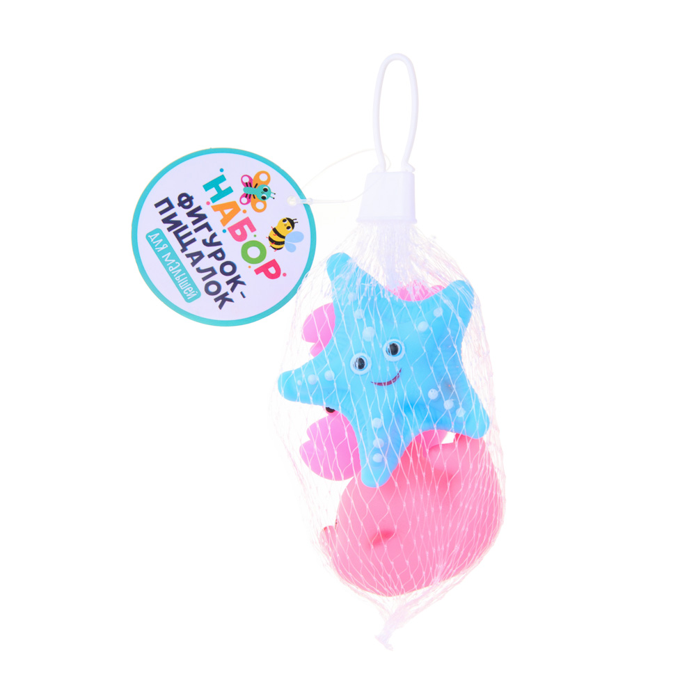 Набор фигурок-пищалок МЕШОК ПОДАРКОВ, 3шт, резина, 5х12х5см, 2 дизайна