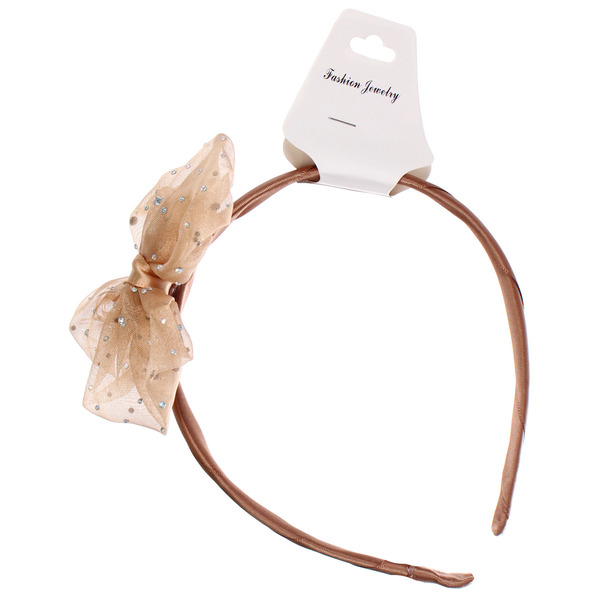 Ободок для волос детский на блистере "РОЗОВОЕ ОБЛАКО", блёстки, микс 6 цветов, 1см