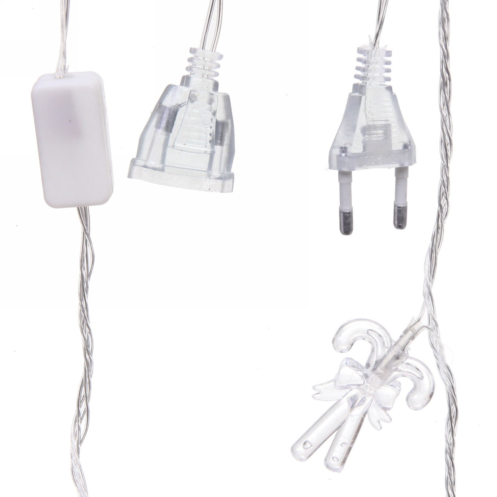 Гирлянда для дома 4,0 м 20 ламп LED с насадками КОНФЕТКИ, прозрач.пров., авторежим.,IP-20 RG/RB (возможность соединения)