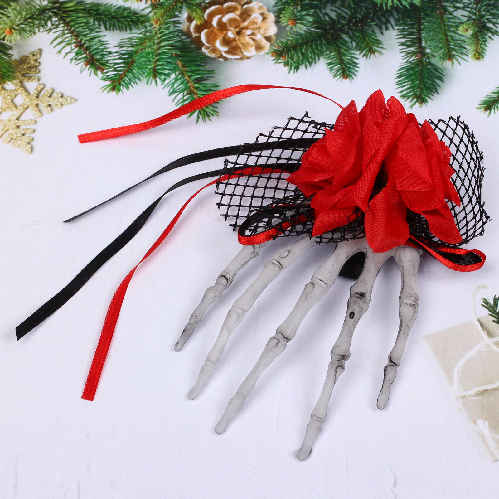 Зажим для волос "Helloween - Темная ночь", микс