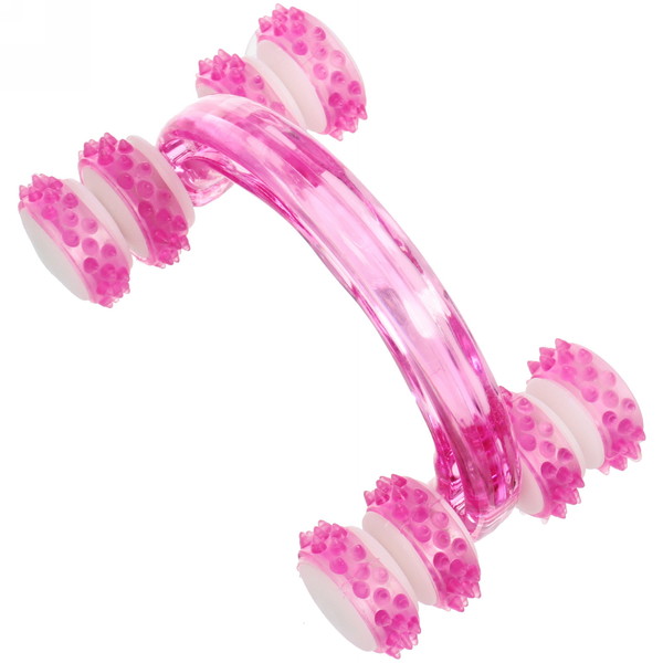Массажер для тела роликовый "Дуга - Indigo" 13*9*7 см, розовый