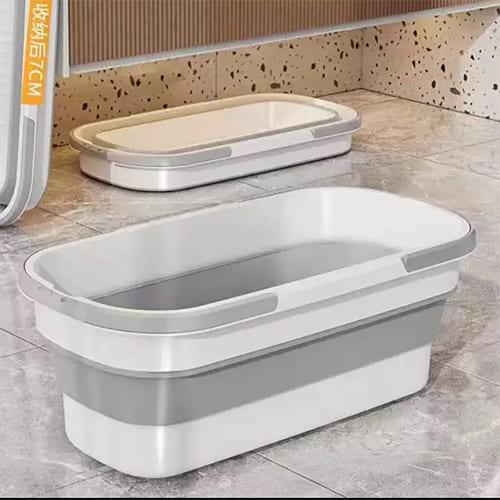 Ведро складное силиконовое прямоугольное на колесиках 15л 55*20см  ХС-107