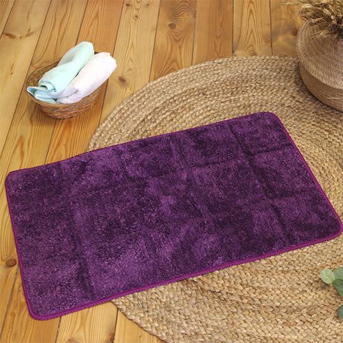 Ковер Delphinium коллекция "Плитка" микрофибра 45х75см, сиреневый