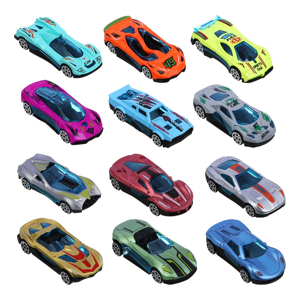 ИГРОЛЕНД Набор машинок, 6 шт., "Авторалли", ABS, 33,1х12,1х3,3 см, 2 дизайна