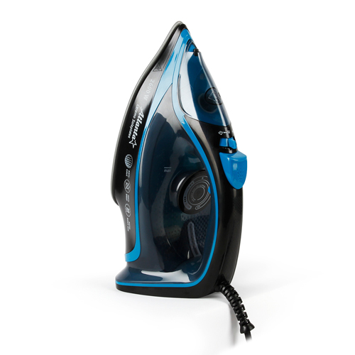 Утюг с пароувлажнением Atlanta 2400-2600 Вт, подошва керамическая, резервуар 380 мл, черный