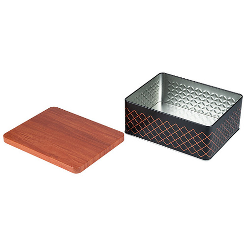 Банка жестяная CLASSICO NERO, для сыпучих продуктов, 20,5*16*8 см, прямоугольная, с крышкой