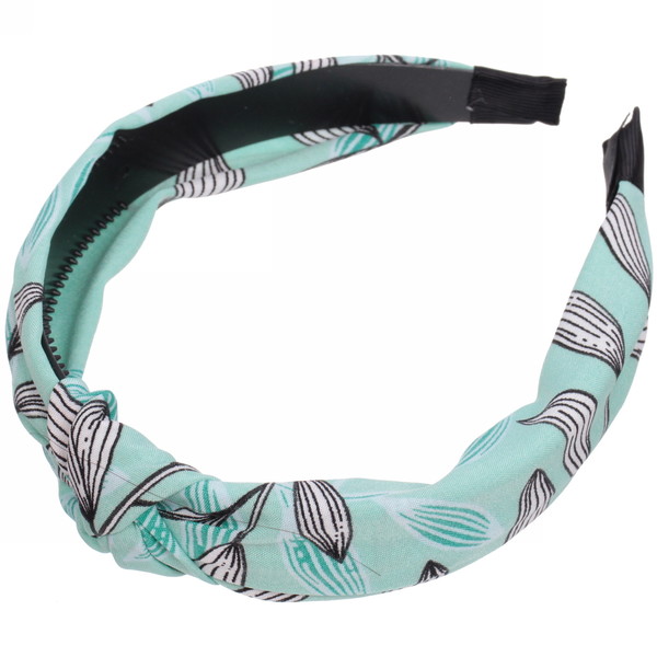 Ободок для волос "Beauty Gallery - Leaves", ширина 2,8см, микс 6 цветов 