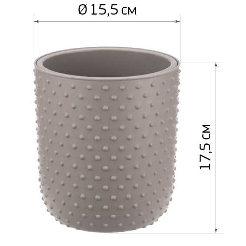 Кашпо со вставкой 1.5 л IDEA БАБЛ М 3252, 155 мм, французский серый