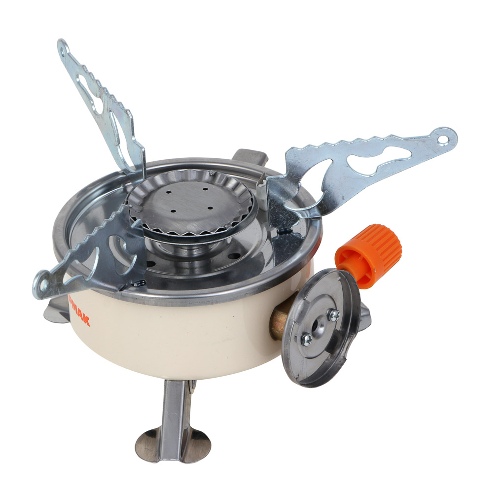 ЕРМАК Плитка газовая, портативная, круглая, 10,5х11,5х8,5 см