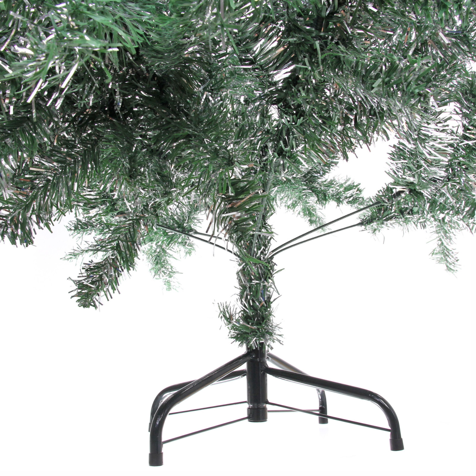 Ёлка "Серебряная дымка" 210 см, ПВХ зеленый с серебром (900 веток) 