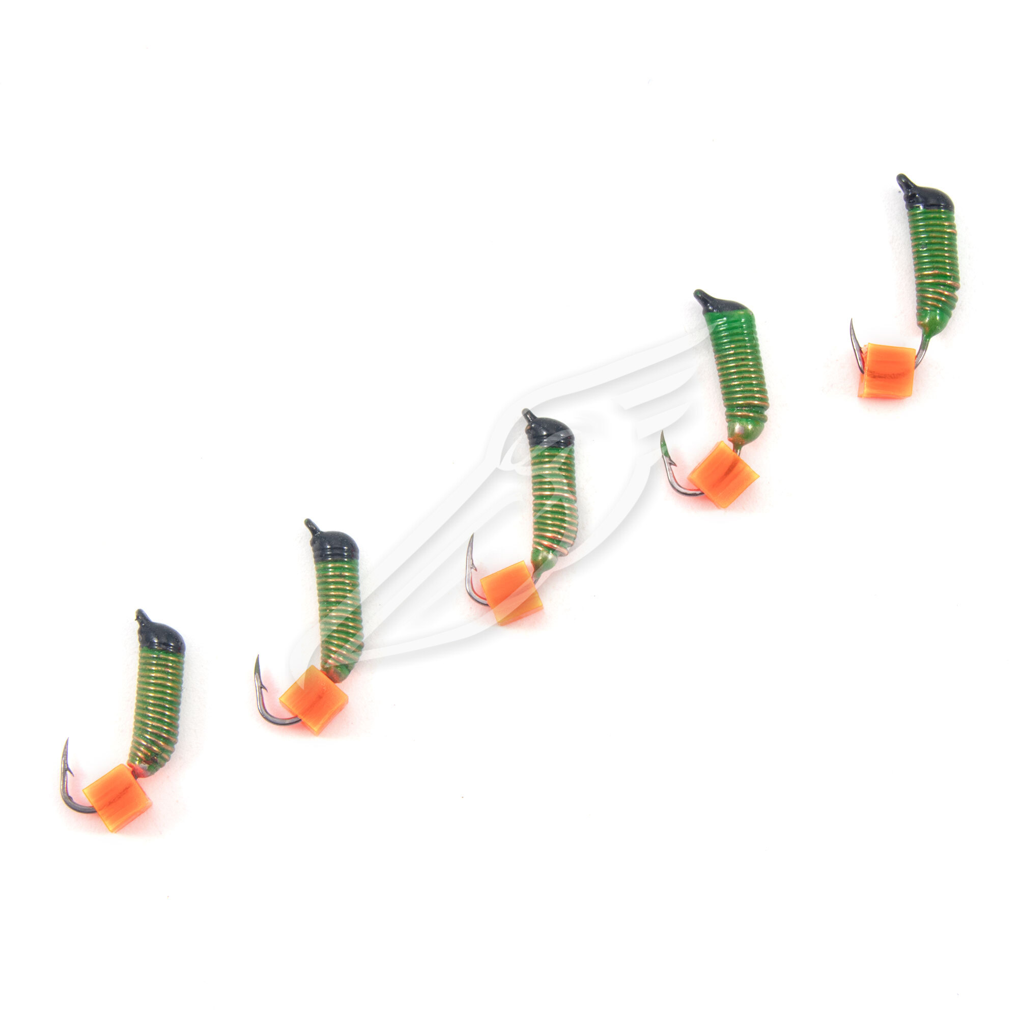 Мормышка вольф. безнасадочная "ЯМАН" Ручейник №3, d-1.5 мм, L-8.5 мм, вес 0,45 гр., фц. красный куби