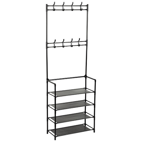 яяяВешалка-стойка напольная с полками и крючками