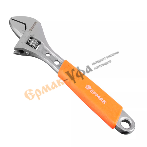 Ключ разводной ЕРМАК 8" красн.2200 с обрезин.ручкой 655-091 (1/36)