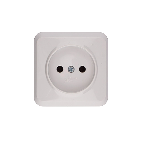 Розетка ОП 1-местн б/з 10А Smartbuy 250В белая, SBE-03w-10-S1-N, Юпитер, 1/200