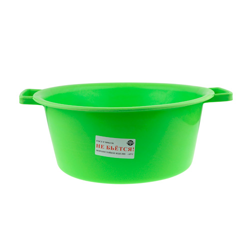 Таз п/э круглый 12л пищевое с ручками, цвет в ассортименте  Т12-0102 (5/15)