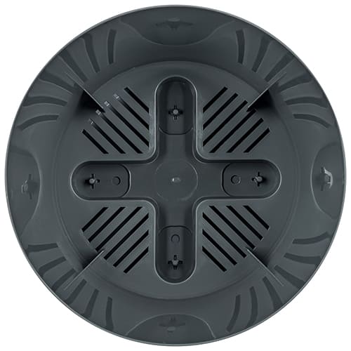 Горшок для цветов Stone Flower, 200 мм, 4 л с прикорневым поливом с декором, серый