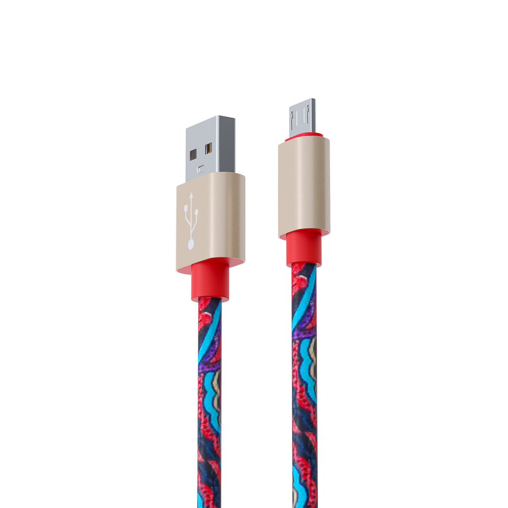 FORZA Кабель для зарядки Жар Птица Micro USB, 1м, 1.5А, кожаная оплётка, 4 цвета, пакет